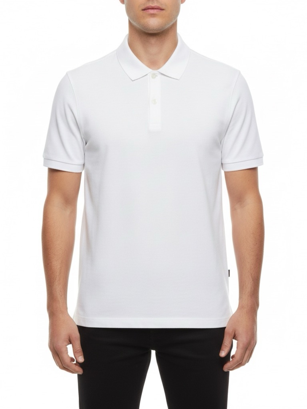 Banana Republic Luxury Touch White Short-Sleeve Polo